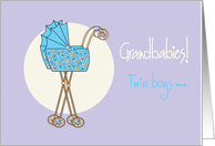 Becoming a Grandma to Twin Boys, with Blue Strollers card