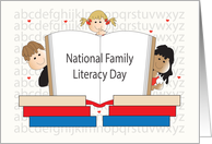 National Family Literacy Day, Children with Open Book card