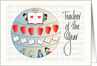 Teacher of the Year, Education Images and Multiple Students card