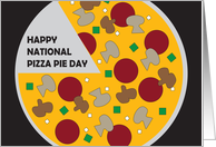 National Pizza Pie Day, Large Yummy Pizza Pie card
