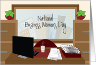 National Business Women’s Day, With Desk, Coffee and Inbox card