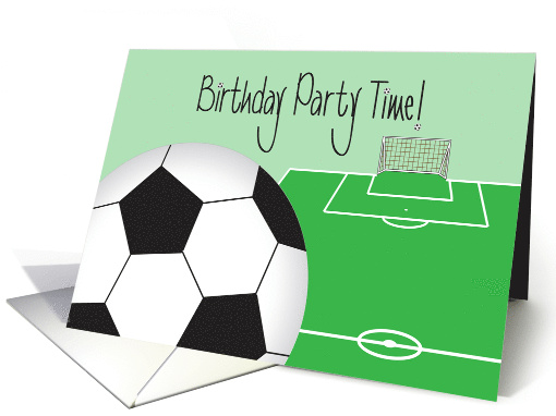 Birthday Party Invitation for Kids with Soccer Theme with... (1422726)