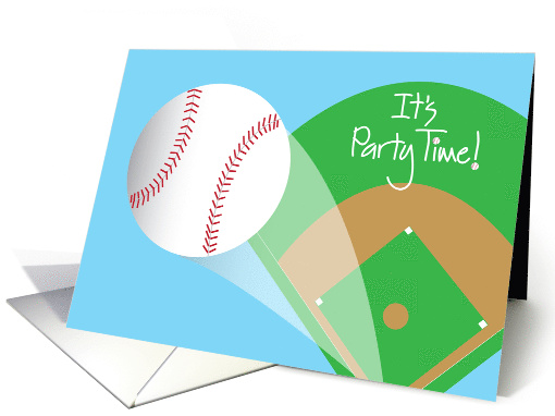 Birthday Party Invitation for Kids with Baseball Theme... (1422746)