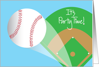 Birthday Party Invitation for Kids with Baseball Theme and Home Run card