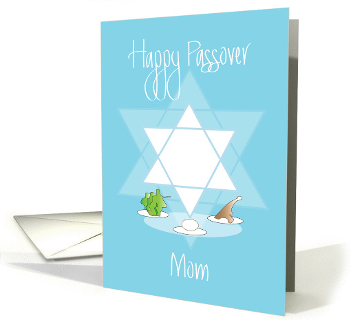 Passover for Mom, with Star of David and Passover Seder Foods card