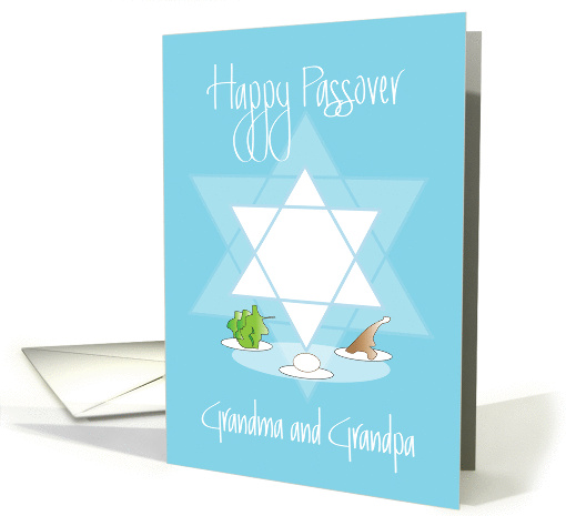 Passover for Grandparents, Star of David & Passover Foods card