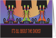 Halloween It’s All About the Shoes Trio of Curly Toed Witch Boots card