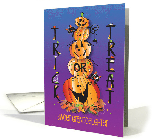 Halloween for Granddaughter Trick or Treat Stacked Jack... (1426668)