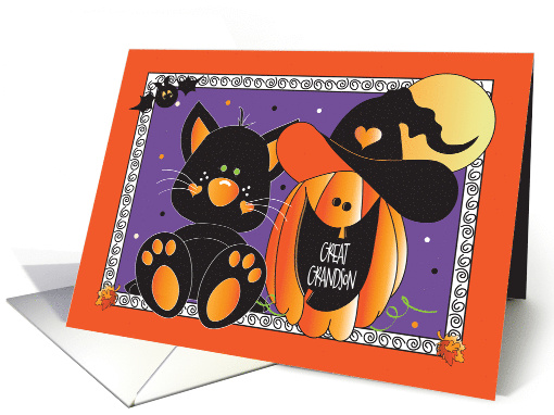 Halloween Great Grandson Black Cat and Jack O Lantern in... (1426672)