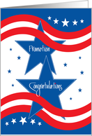 Congratulations for Military Promotion, with Stars & Stripes card