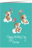 Mother’s Day, Gay & Lesbian, For Partner with Flying Angel Bears card