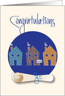 Graduation Congratulations Realtor, Row of Houses & Diploma card