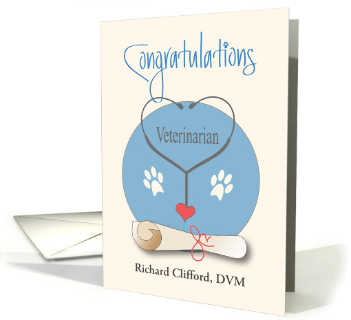 Veterinarian Graduation Congratulations with Custom Name... (1430108)