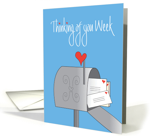 National Thinking of You Week, Mailbox with Envelopes & Love card