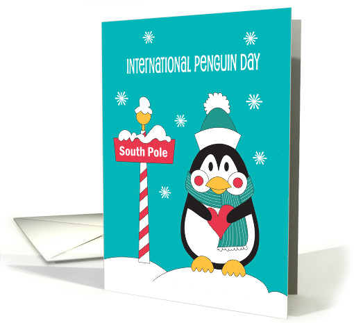 International Penguin Day, Penguin Snow Mounds at South Pole card