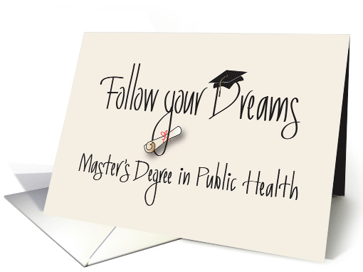 Master's Degree in Public Health, Graduation Congratulations card