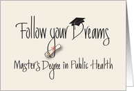 Master’s Degree in Public Health, Graduation Congratulations card