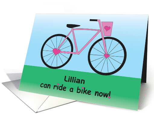 Congratulations to Girl for Learning to Ride Bike, Pink... (1434238)