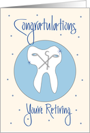 Retirement for Dentist, Sparkling Tooth with Dental Equipment card