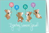Father’s Day for Husband, We’re Expecting with Bears & Balloons card