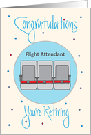 Flight Attendant Retirement Congratulations, Airline Seats & Buckles card