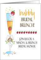 Bridal Shower Invitation with Strawberry Mimosa for Bridal Brunch card