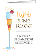 Business Breakfast Invitation, Bubbly Mimosa Business Breakfast card