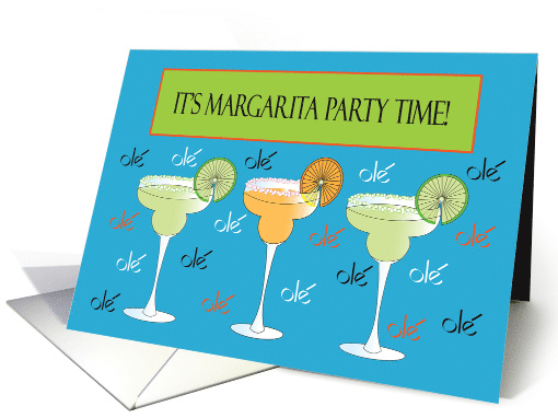 Invitation to Ole Margarita Party Time Trio of Colorful... (1439200)