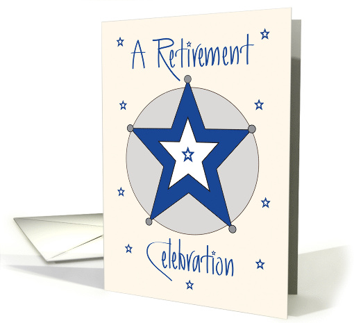 Invitation to Retirement Party for Police Officer with Star Badge card