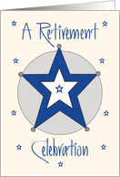 Invitation to Retirement Party for Police Officer with Star Badge card