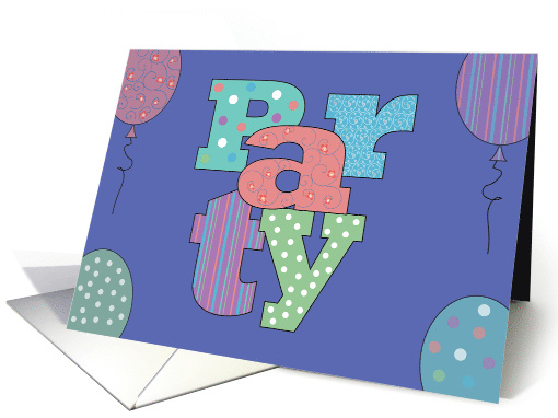 Invitation to Office Birthday Party with Patterned... (1441128)