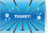 Thanks for Swimming, Lane Dividers, Lane Markers & Bubbles card