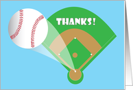 Thanks for Baseball, Home Run, Baseball & Baseball Diamond card