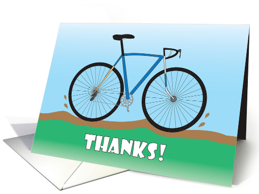 Thanks for Cycling with Blue Bicycle Riding Through Course card