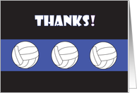 Thanks for Volleyball, Trio of Volleyballs and Thanks! card