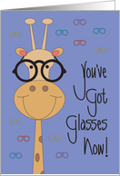 Congratulations for Glasses, Giraffe Wearing Latest Eye Wear card