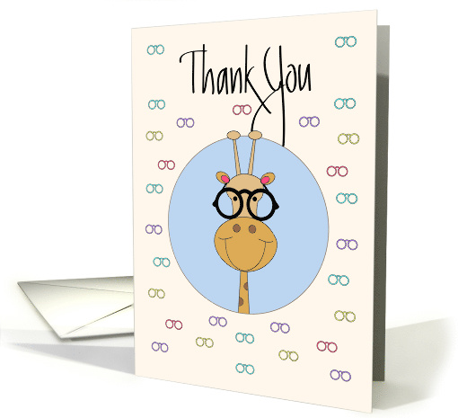 Thank You for Glasses, Giraffe Wearing Latest Eye Wear card (1447130)