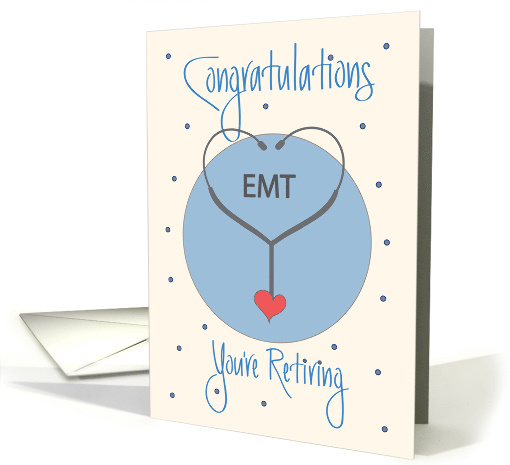 Retirement for EMT, with Stethoscope and Heart card (1448152)