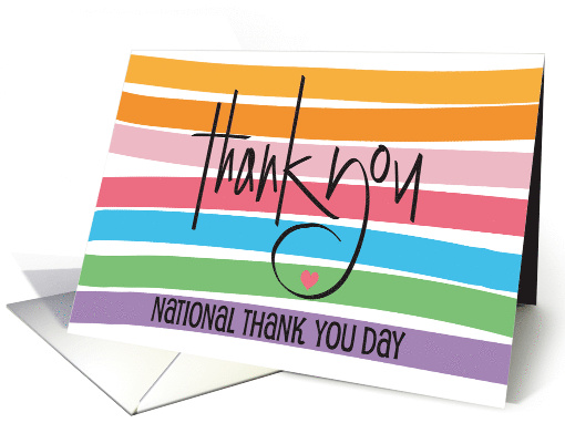 Hand Lettered National Thank You Day with Colorful... (1448916)