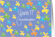 17th Birthday for Granddaughter, You’re 17 Flowers on Lavender card