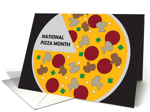 National Pizza Month, Yummy Pizza Filled with Goodies card (1450526)