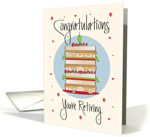 Retirement for Deli Sandwich Maker, Stacked BLT and Hearts card
