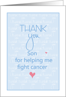Thank you to Son for Helping to Fight Cancer, with Heart card