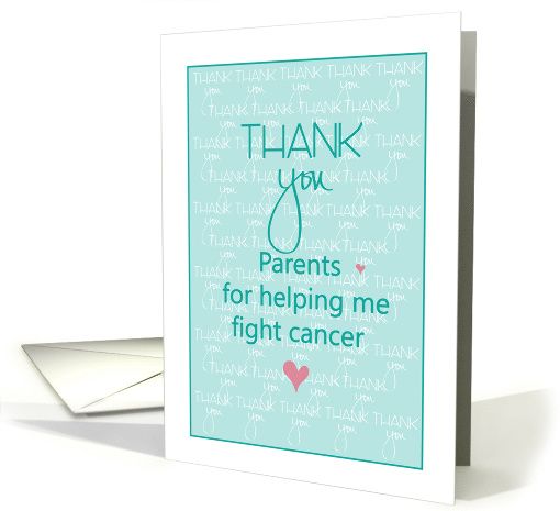 Thank you to Parents for Helping to Fight Cancer, with Hearts card