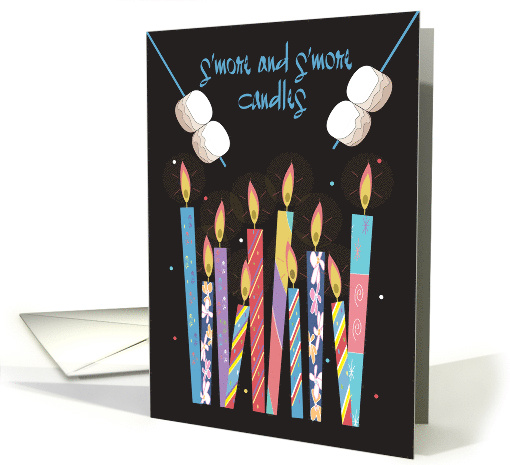 Birthday for Teen S'More and S'More Candles with Marshmallows card