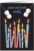 Birthday for Teen S’More and S’More Candles with Marshmallows card