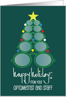 Christmas from Eye Care Specialist, Eyeglass Christmas Tree with Star card