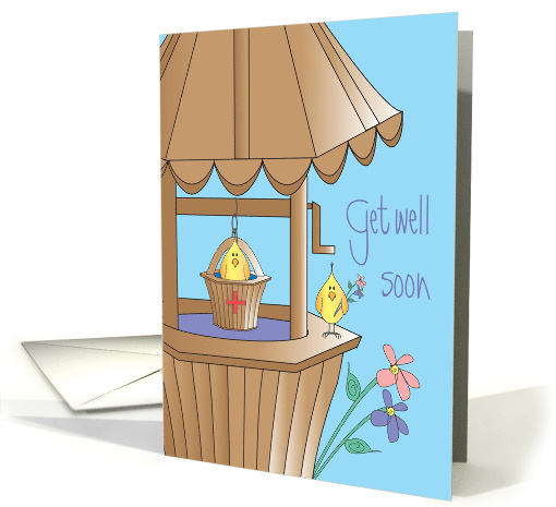 Get Well Soon After Varicose Vein Surgery, Birds & Wishing Well card