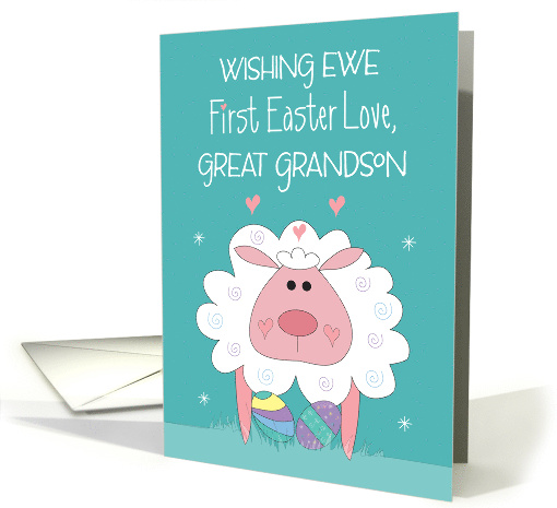 1st Easter Great Grandson Wishing You First Easter Love with Lamb card