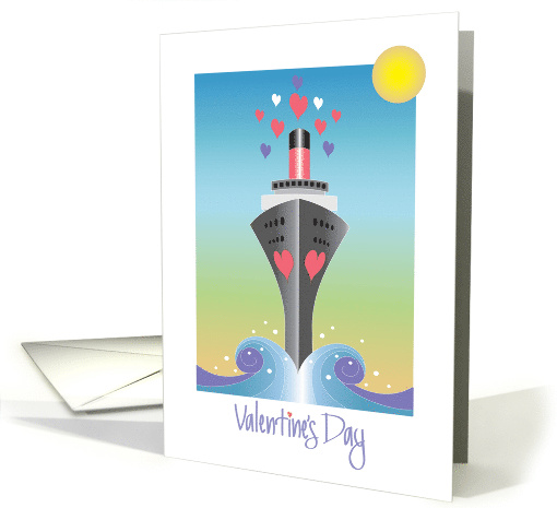 Hand Lettered Valentine's Day Nautical Cruise Ship with... (1464058)